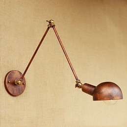 Simple Vintage Country Painting Feature for Mini Style Swing Arm Eye Protection Ambient Light Wall Sconces