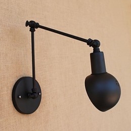 Simple Vintage Country Painting Feature for Mini Style Swing Arm Eye Protection Ambient Light Wall Sconces