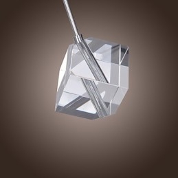 Modern Contemporary Island Crystal Chrome Pendant Light