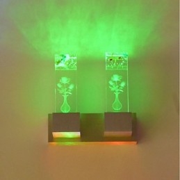 Multi Color Novelty Feature for Mini Style Ambient Light Wall Sconces Wall Light Lamp Rose Light