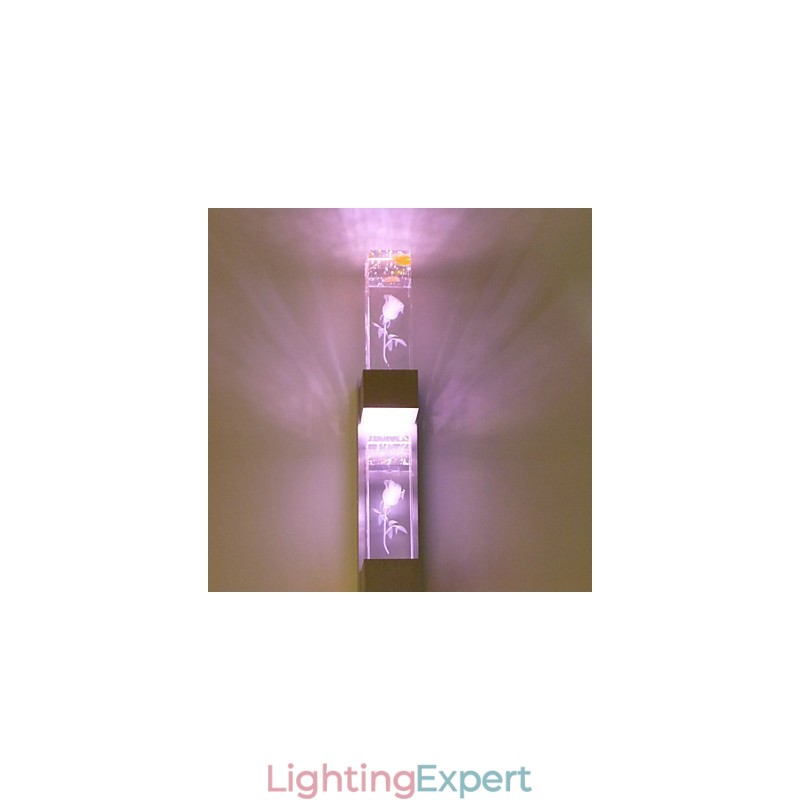 Multi Color Novelty Feature for Mini Style Ambient Light Wall Sconces Wall Light Lamp Rose Light