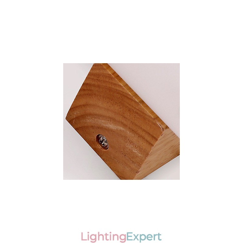 Novelty Country Feature for Mini Style Eye Protection Downlight Wall Sconces Wall Light Log Wood Bedroom Bedside Lamp
