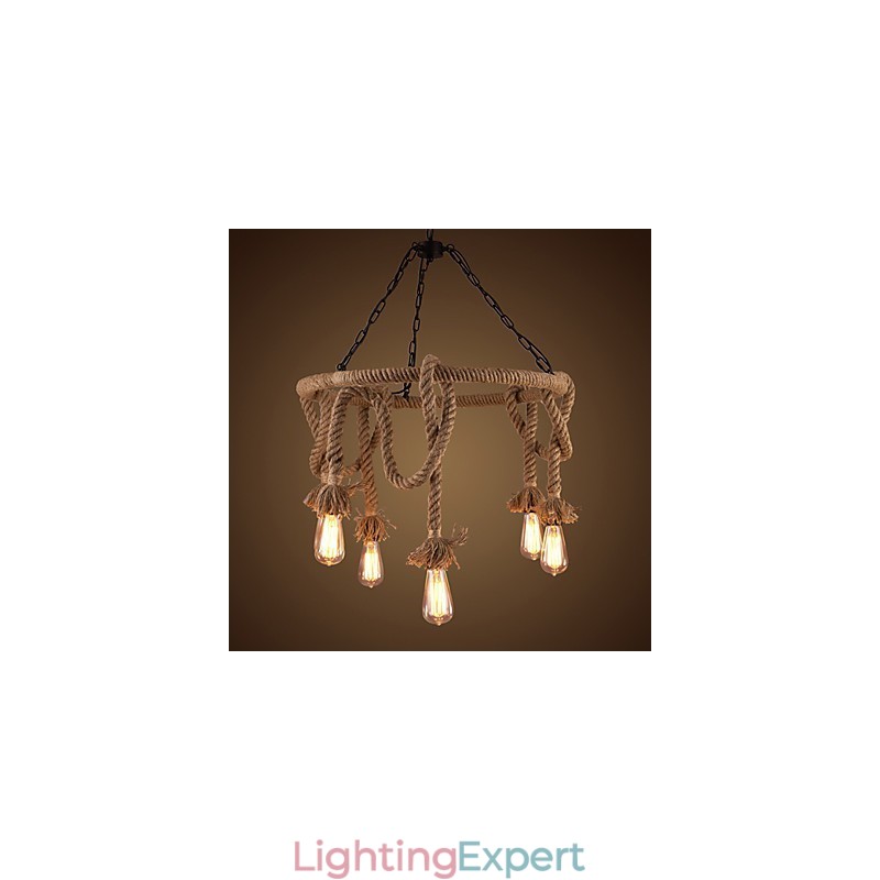 American Country Hemp Chandelier