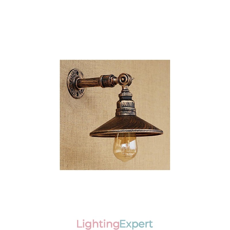 Industrial Style Nordic Water Pipe Wall Lamp Wall Light Brown Ancient