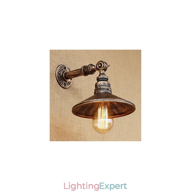 Industrial Style Nordic Water Pipe Wall Lamp Wall Light Brown Ancient