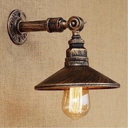 Industrial Style Nordic Water Pipe Wall Lamp Wall Light Brown Ancient