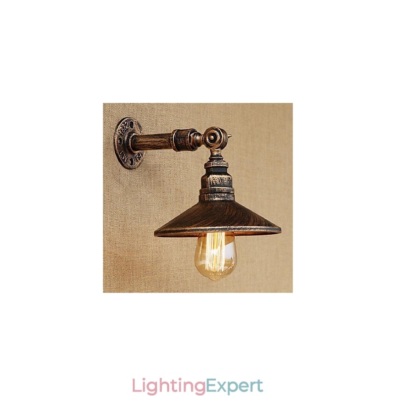 Industrial Style Nordic Water Pipe Wall Lamp Wall Light Brown Ancient
