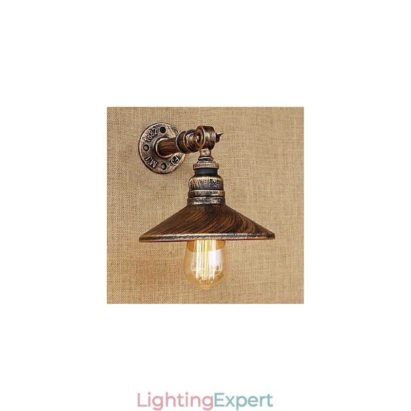 Industrial Style Nordic Water Pipe Wall Lamp Wall Light Brown Ancient