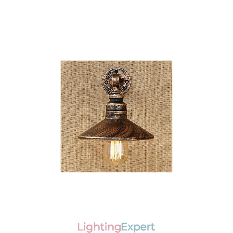 Industrial Style Nordic Water Pipe Wall Lamp Wall Light Brown Ancient