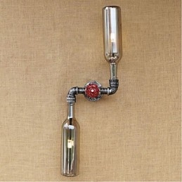 Rustic Lodge Brass Feature for Ambient Light Wall Sconces Wall Light Blue Smoke Gray