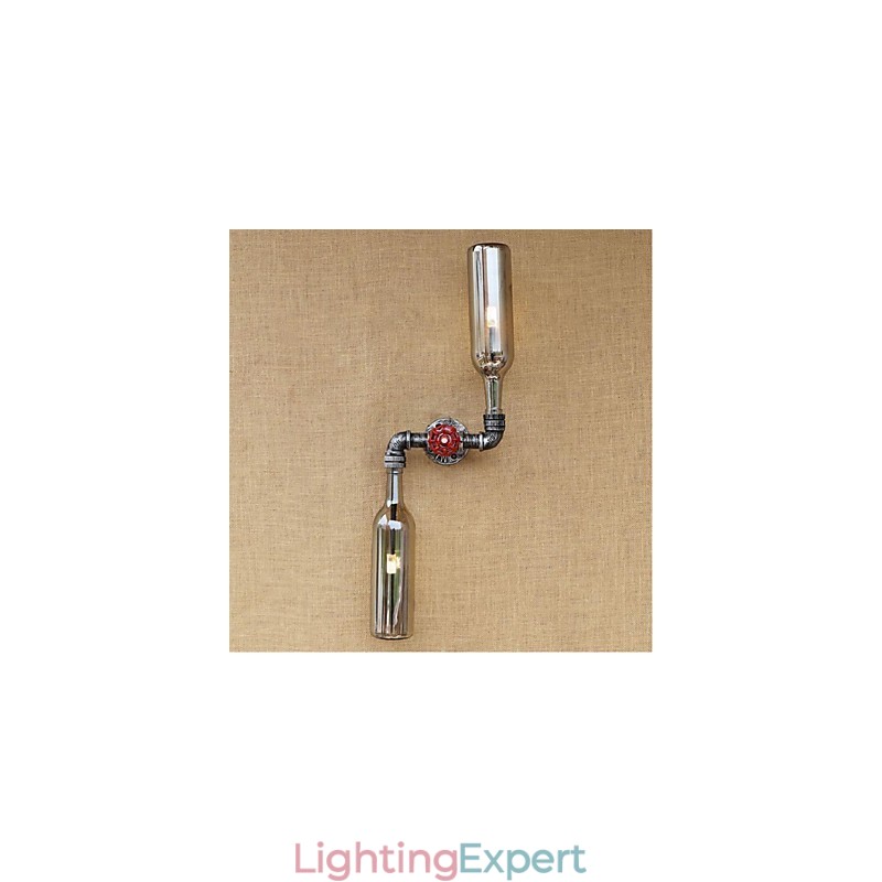 Rustic Lodge Brass Feature for Ambient Light Wall Sconces Wall Light Blue Smoke Gray