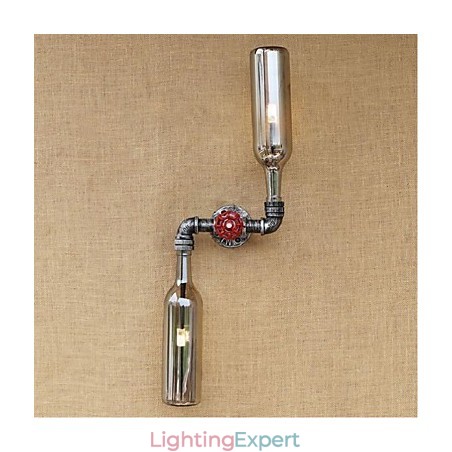 Rustic Lodge Brass Feature for Ambient Light Wall Sconces Wall Light Blue Smoke Gray