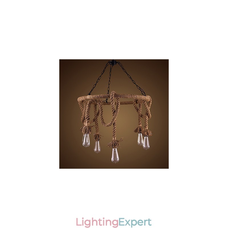 American Country Hemp Chandelier