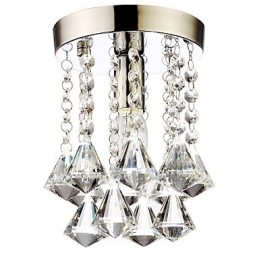 Modern Contemporary Traditional Classic Country Crystal Mini Style Chrome Crystal Flush Mount