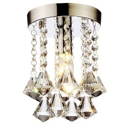 Modern Contemporary Traditional Classic Country Crystal Mini Style Chrome Crystal Flush Mount