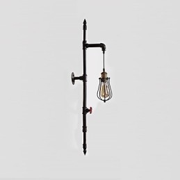 Retro Industrial Pipe Wall Lights Simple Loft Black Birdcage Metal Living Room Dining Room Kitchen Bar Cafe Decoration lighting