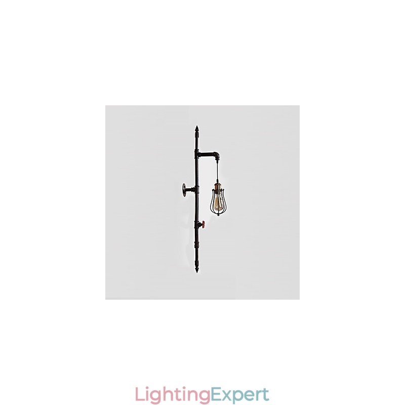 Retro Industrial Pipe Wall Lights Simple Loft Black Birdcage Metal Living Room Dining Room Kitchen Bar Cafe Decoration lighting