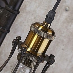Retro Industrial Pipe Wall Lights Simple Loft Black Birdcage Metal Living Room Dining Room Kitchen Bar Cafe Decoration lighting