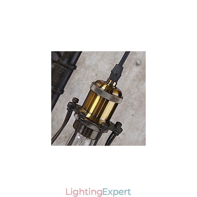 Retro Industrial Pipe Wall Lights Simple Loft Black Birdcage Metal Living Room Dining Room Kitchen Bar Cafe Decoration lighting