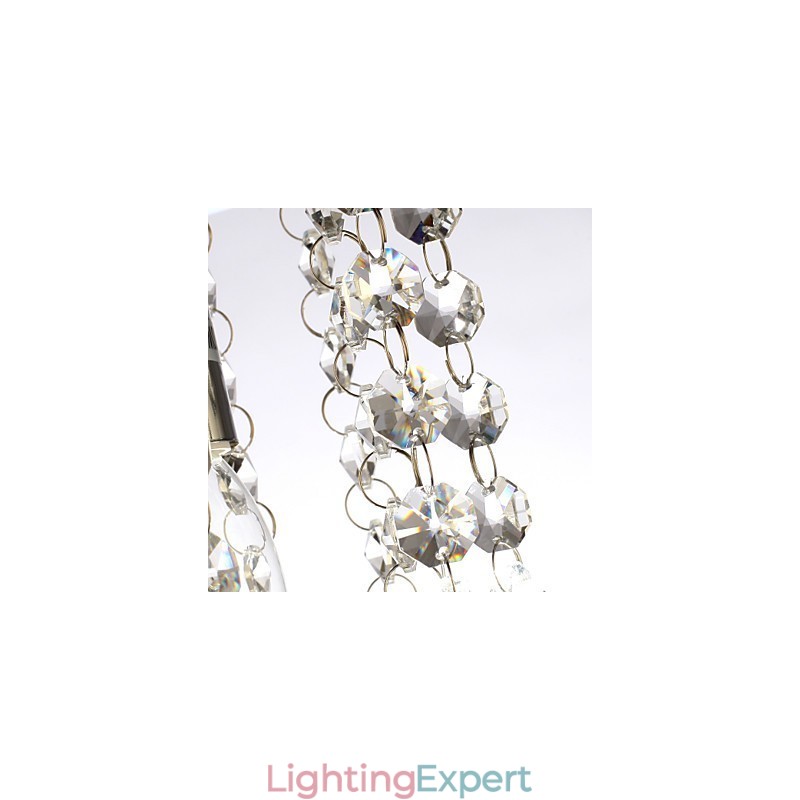 Modern Contemporary Traditional Classic Country Crystal Mini Style Chrome Crystal Flush Mount