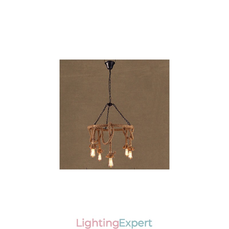 American Country Hemp Chandelier