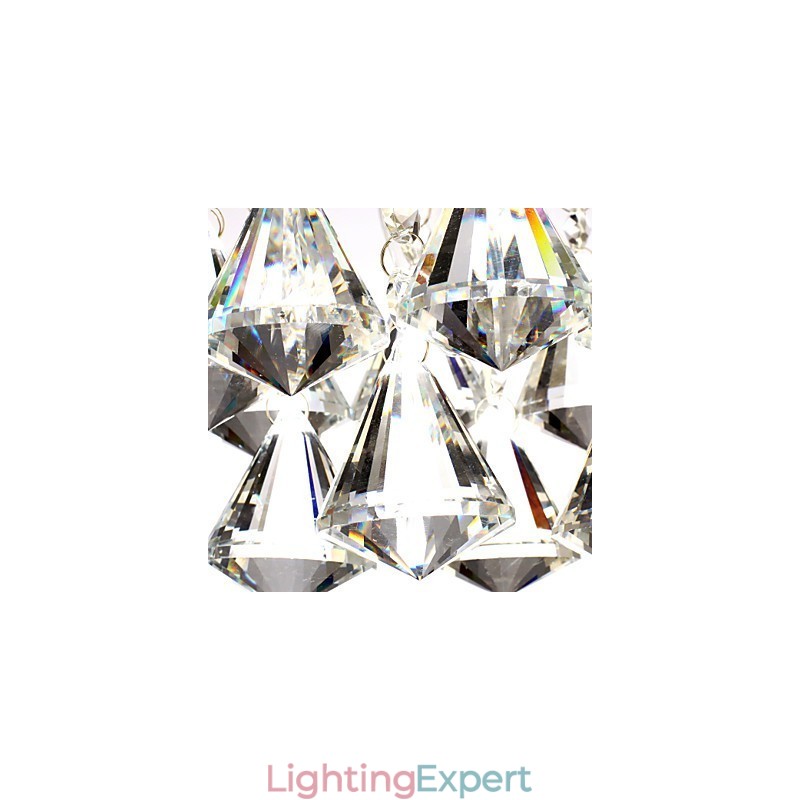 Modern Contemporary Traditional Classic Country Crystal Mini Style Chrome Crystal Flush Mount