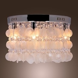 Modern Contemporary Crystal Mini Style Chrome Flush Mount