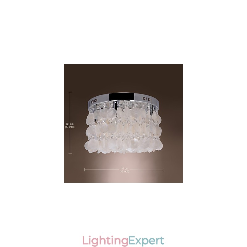 Modern Contemporary Crystal Mini Style Chrome Flush Mount