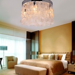 Modern Contemporary Crystal Mini Style Chrome Flush Mount