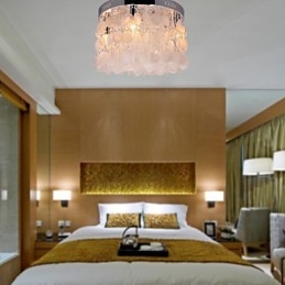 Modern Contemporary Crystal Mini Style Chrome Flush Mount
