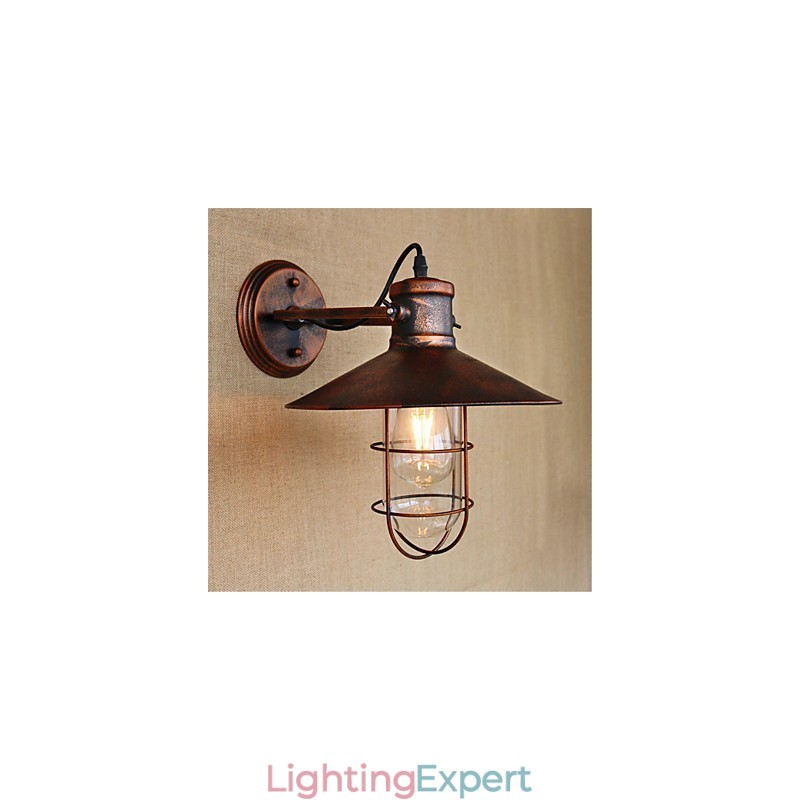 Rustic Lodge Country Retro Painting Feature for Mini Style Downlight Wall Lights