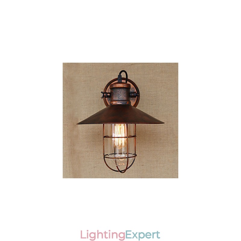 Rustic Lodge Country Retro Painting Feature for Mini Style Downlight Wall Lights