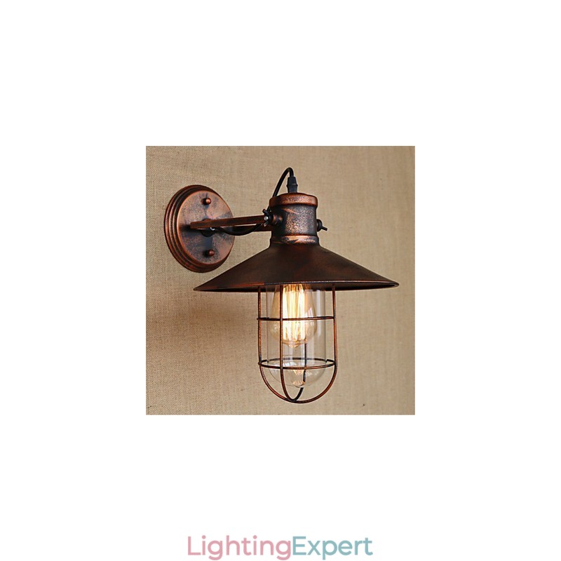 Rustic Lodge Country Retro Painting Feature for Mini Style Downlight Wall Lights
