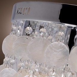 Modern Contemporary Crystal Mini Style Chrome Flush Mount