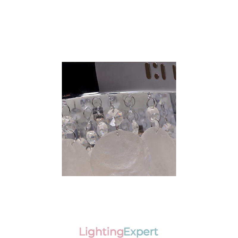 Modern Contemporary Crystal Mini Style Chrome Flush Mount