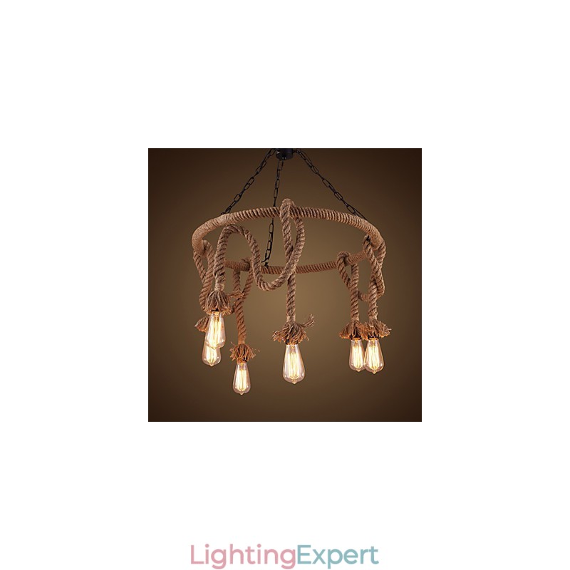American Country Hemp Chandelier