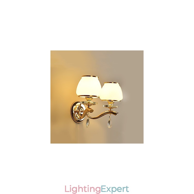 Modern Contemporary Electroplated Feature for Crystal Ambient Light Wall Sconces Wall Light