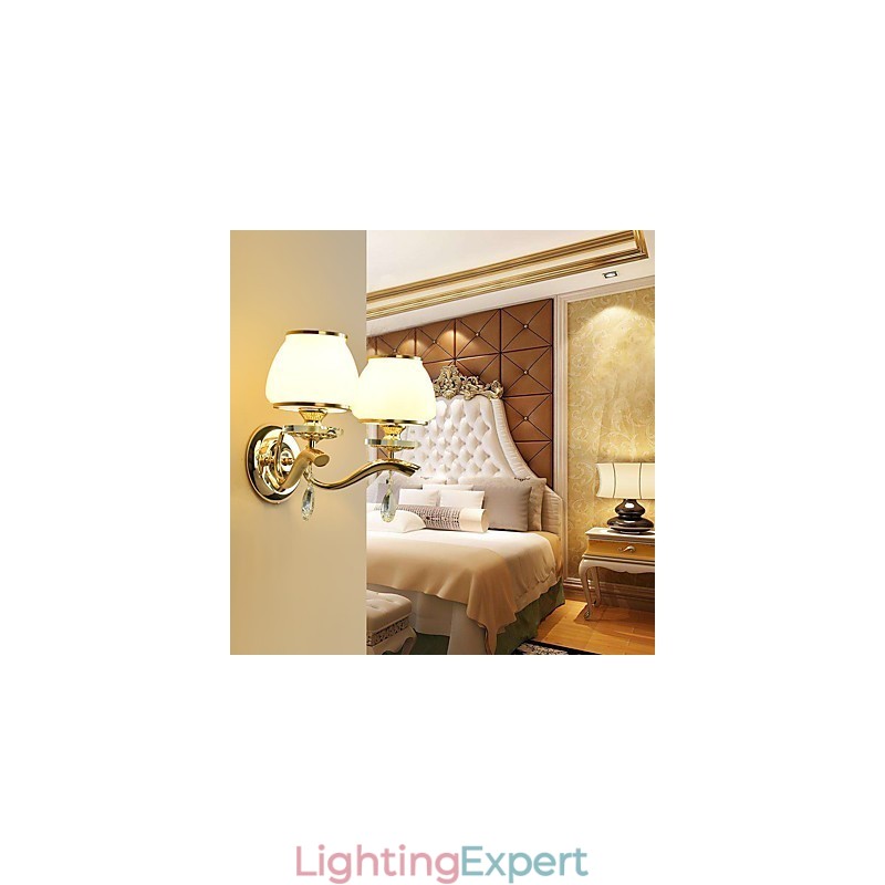 Modern Contemporary Electroplated Feature for Crystal Ambient Light Wall Sconces Wall Light