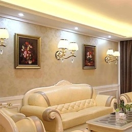 Modern Contemporary Electroplated Feature for Crystal Ambient Light Wall Sconces Wall Light