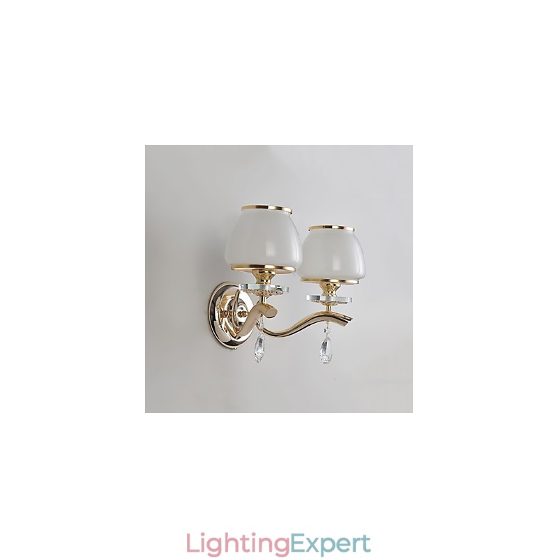 Modern Contemporary Electroplated Feature for Crystal Ambient Light Wall Sconces Wall Light