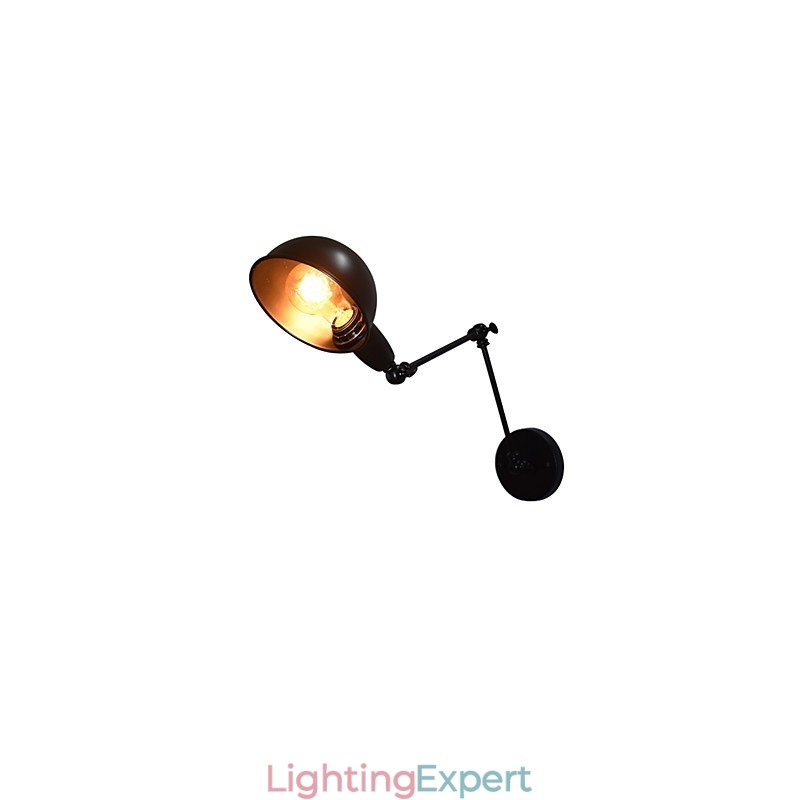 Iron Wall Lamp Foldable Black Simple Retro Wall Lamp Single Head Decorative Wall Lamp European Style