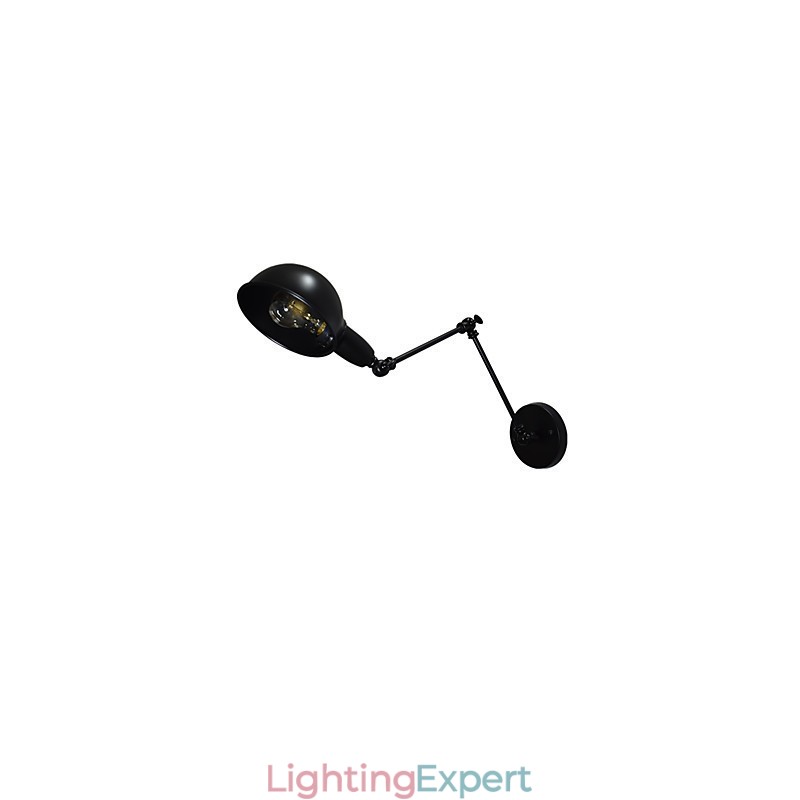 Iron Wall Lamp Foldable Black Simple Retro Wall Lamp Single Head Decorative Wall Lamp European Style