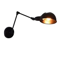 Iron Wall Lamp Foldable Black Simple Retro Wall Lamp Single Head Decorative Wall Lamp European Style
