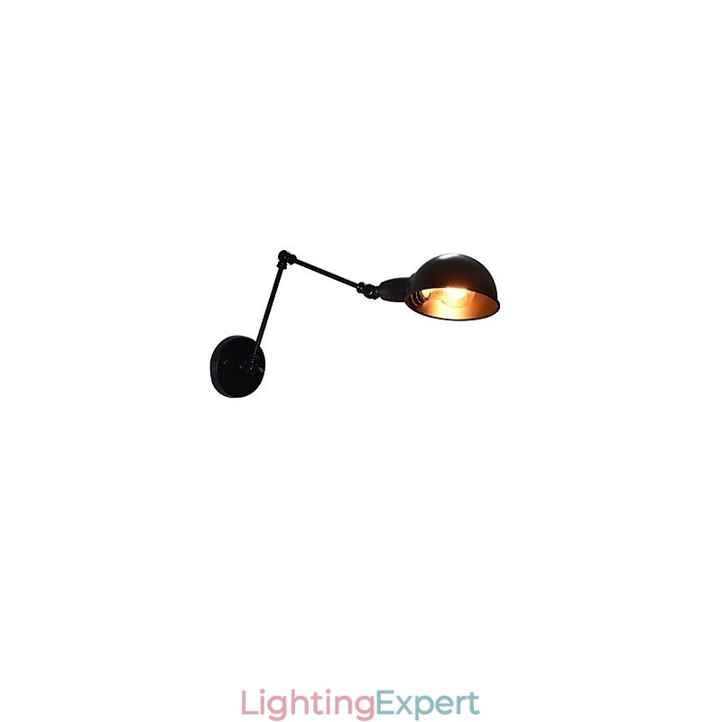 Iron Wall Lamp Foldable Black Simple Retro Wall Lamp Single Head Decorative Wall Lamp European Style