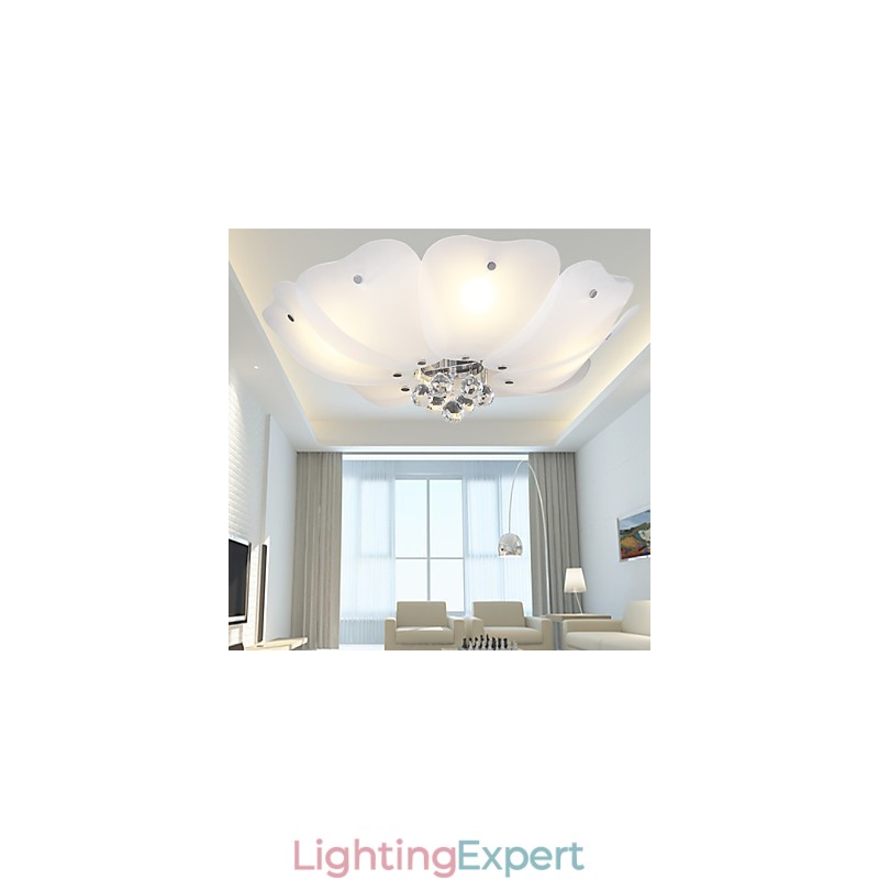 Flush Mount Crystal Modern Contemporary Traditional Classic Metal