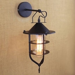 Country Retro Painting Feature for Mini Style Eye Protection Ambient Light Wall Sconces