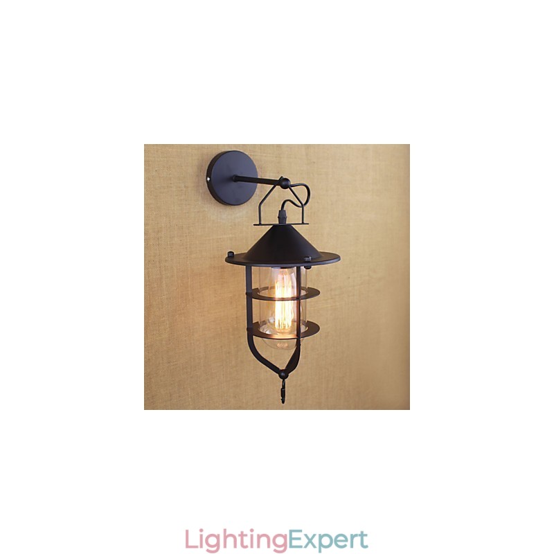 Country Retro Painting Feature for Mini Style Eye Protection Ambient Light Wall Sconces