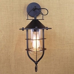 Country Retro Painting Feature for Mini Style Eye Protection Ambient Light Wall Sconces