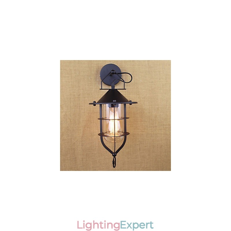 Country Retro Painting Feature for Mini Style Eye Protection Ambient Light Wall Sconces