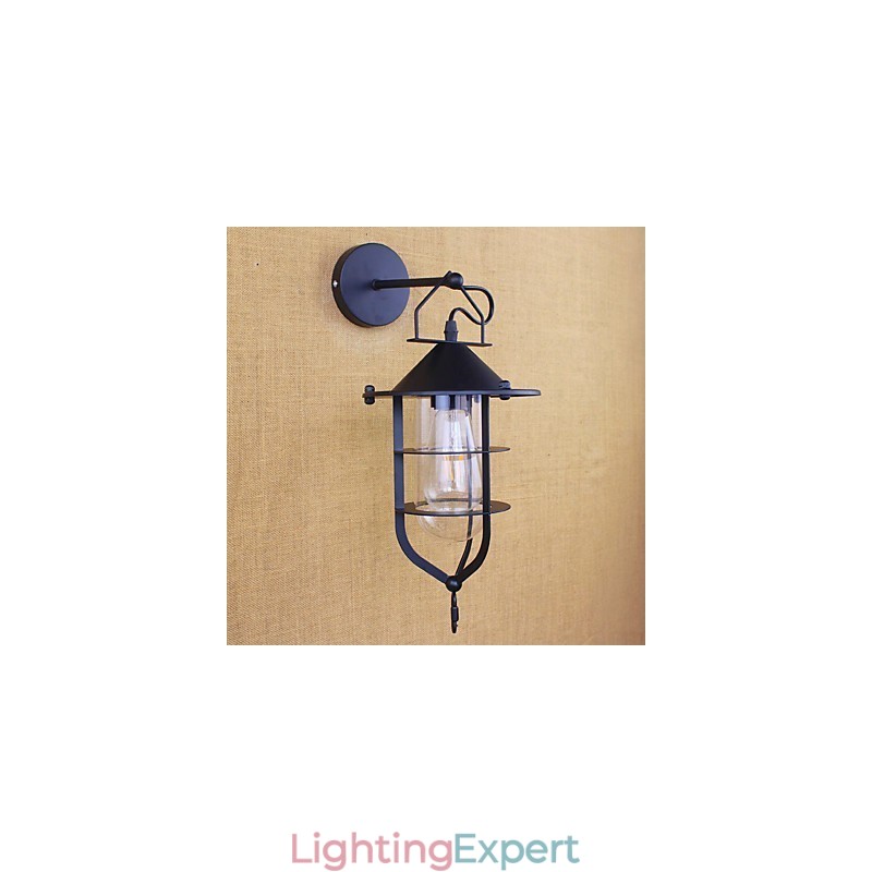 Country Retro Painting Feature for Mini Style Eye Protection Ambient Light Wall Sconces